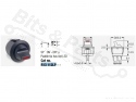 Snap-in on/off toggle switch with LED